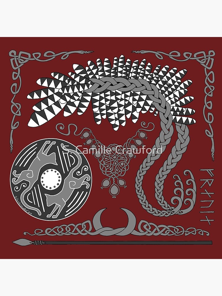 Thumbnail 2 of 2, Tote Bag, Freyja - Grey designed and sold by S. Camille Crawford.
