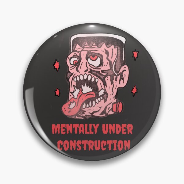 Item preview, Funny Frankenstein Mentally Under Construction Illustration designed and sold by beboplab.