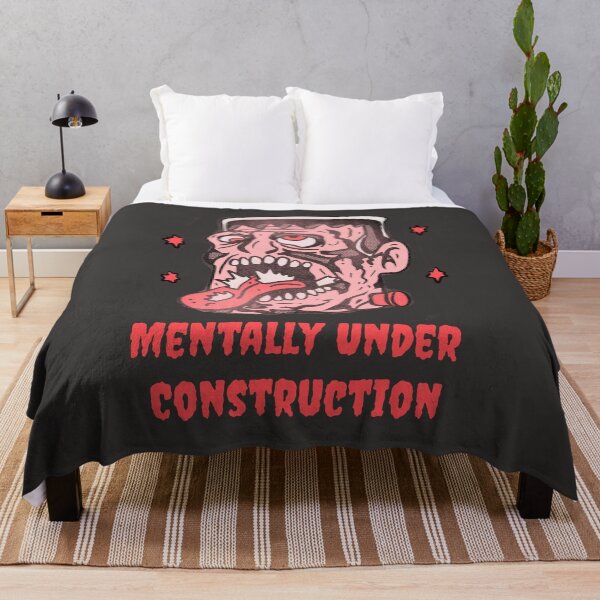 Item preview, Funny Frankenstein Mentally Under Construction Illustration designed and sold by beboplab.