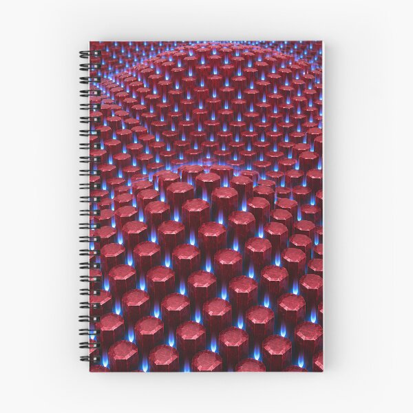 Item preview, Red and Blue Hexagon Column Tech Wave Pattern designed and sold by Aimaniia666.