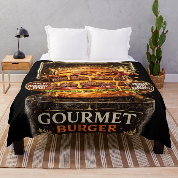 Item preview, Gourmet Burger: Luxury Excellence Stacked Cheeseburger Premium designed and sold by irfanshikh.