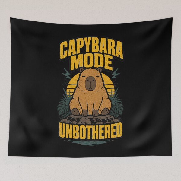 Item preview, Capybara Mode Unbothered Funny Chill Capybara designed and sold by Fragy72.