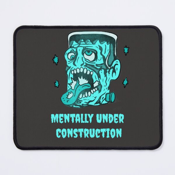 Item preview, Funny Frankenstein Mentally Under Construction Illustration designed and sold by beboplab.