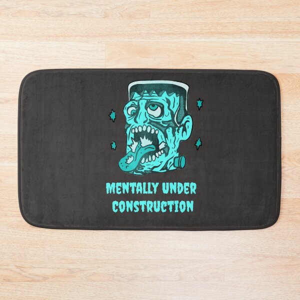 Item preview, Funny Frankenstein Mentally Under Construction Illustration designed and sold by beboplab.