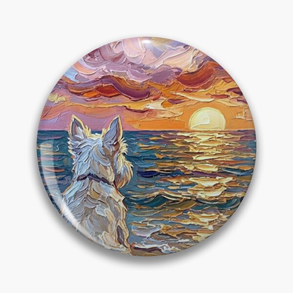 Item preview, Summer Sunset - White Scotty designed and sold by AjaTrier.
