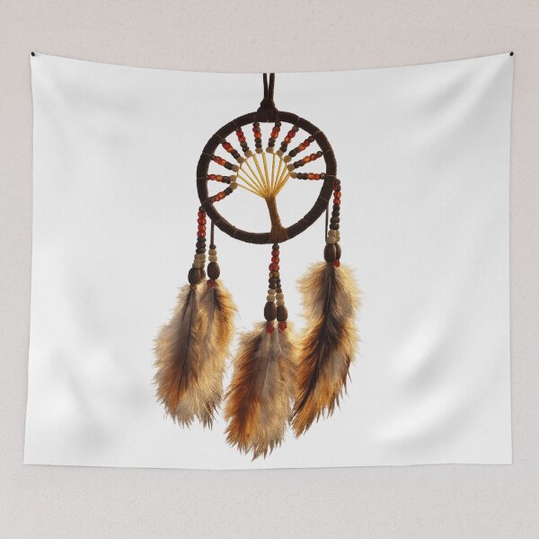 Item preview, Rustic Tree of Life Dreamcatcher with Natural Feathers designed and sold by Kimberly Palmer.