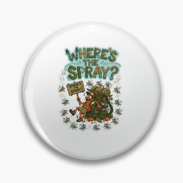 Item preview, Where's The Spray Funny Mosquito Sticker designed and sold by Imaginarium of Chaos falcon88 .