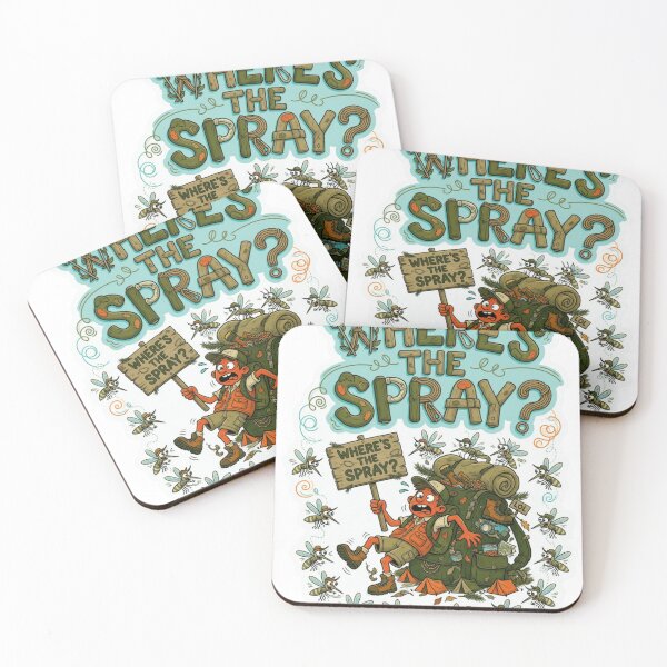 Item preview, Where's The Spray Funny Mosquito Sticker designed and sold by Imaginarium of Chaos falcon88 .
