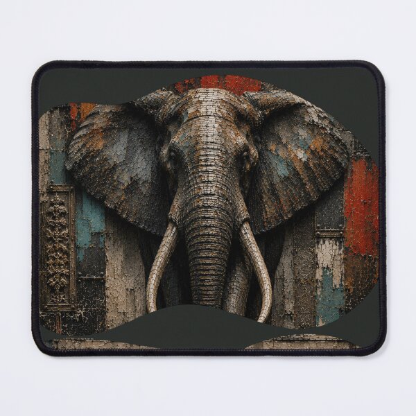 Item preview, Deep Work Engineer Geometric Elephant Stone Relief Home Office Wall Art Poster designed and sold by SavannaStrikes.