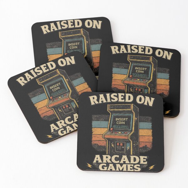 Item preview,  Raised on Arcade Games | Retro Nostalgia Gifts for Old School Lovers designed and sold by BrokenLabel.
