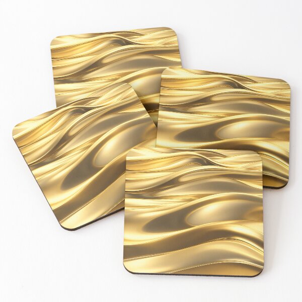 Item preview, Luxury Gold Liquid Wave Abstract Silk Pattern designed and sold by Aimaniia666.