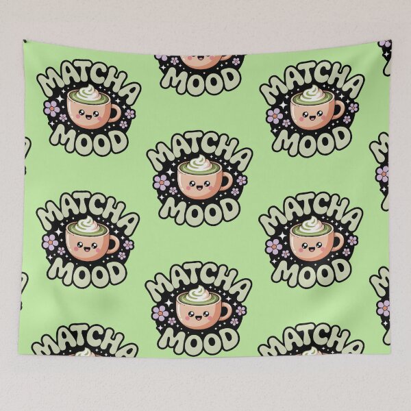 Item preview, Matcha Mood | Just One More Matcha Cat | Cute Kawaii Aesthetic| Macha Mood | Funny Cozy Mood Design Classic T-Shirt designed and sold by Raw Tigers.