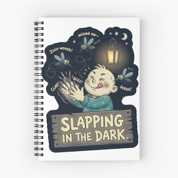 Item preview, Slapping In The Dark Funny Mosquito Sticker designed and sold by Imaginarium of Chaos falcon88 .