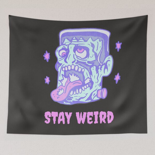 Item preview, Funny Frankenstein Stay Weird Classic Horror Illustration designed and sold by beboplab.