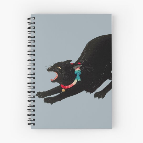 Item preview, Japanese Animal Art - Cat - Modern Ukiyo-e - Japandi,  Blue Gray designed and sold by Black Swallow.