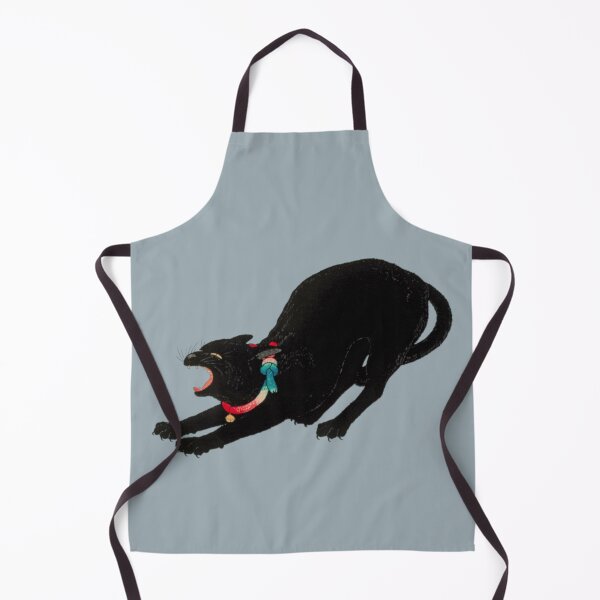 Item preview, Japanese Animal Art - Cat - Modern Ukiyo-e - Japandi, Blue Gray designed and sold by Black Swallow.