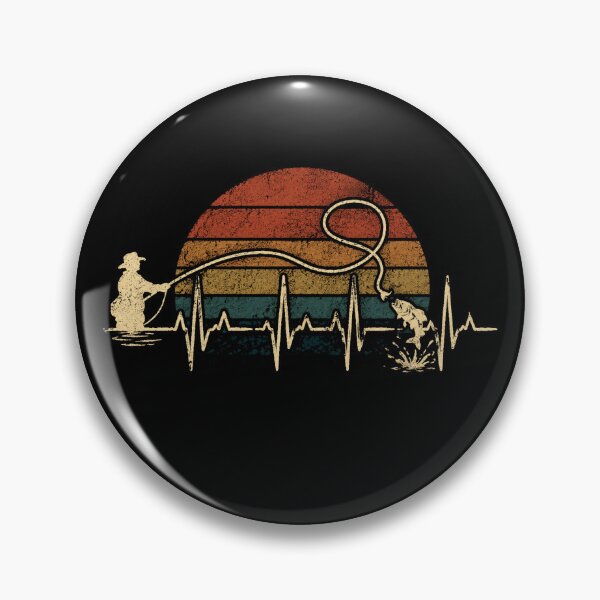 Item preview, Retro Fishing Heartbeat designed and sold by Moizento.