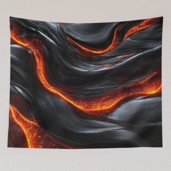 Item preview, Volcanic Molten Lava Liquid Wave Abstract Pattern designed and sold by Aimaniia666.