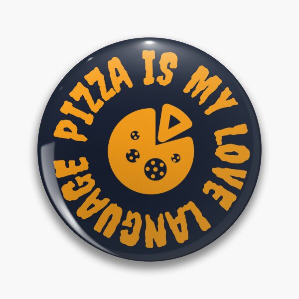 Item preview, Pizza Is My Love Language Retro Badge designed and sold by Moodprint5.