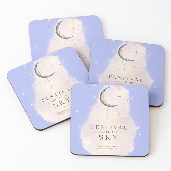 Item preview, Festival Under The Sky Moon and Stars Minimal Art PNG designed and sold by EdgeSphere.