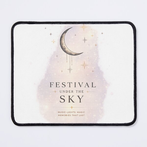 Item preview, Festival Under The Sky Moon and Stars Minimal Art PNG designed and sold by EdgeSphere.