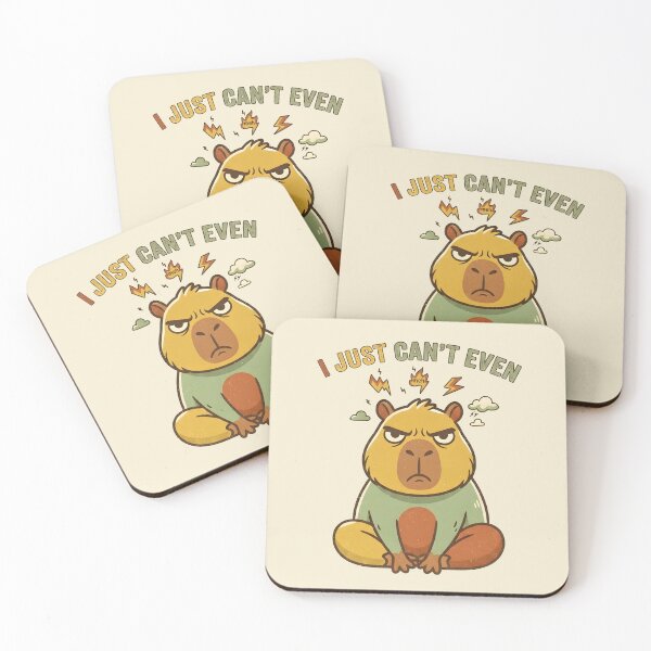 Item preview, Grumpy Capybara "I Just Can't Even" Tired Mood designed and sold by dreephic22.