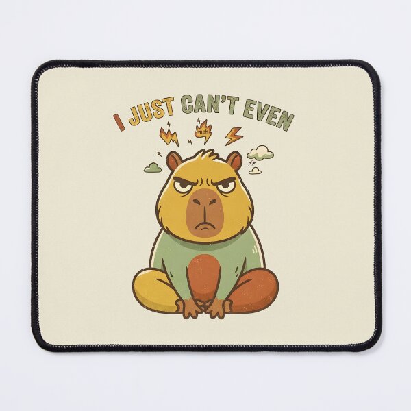 Item preview, Grumpy Capybara "I Just Can't Even" Tired Mood designed and sold by dreephic22.
