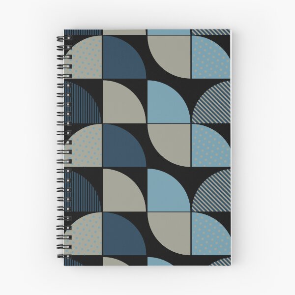 Item preview, Mid Century Modern Slate Blue and Taupe Geometric Pattern designed and sold by Jyoti-Quotes.