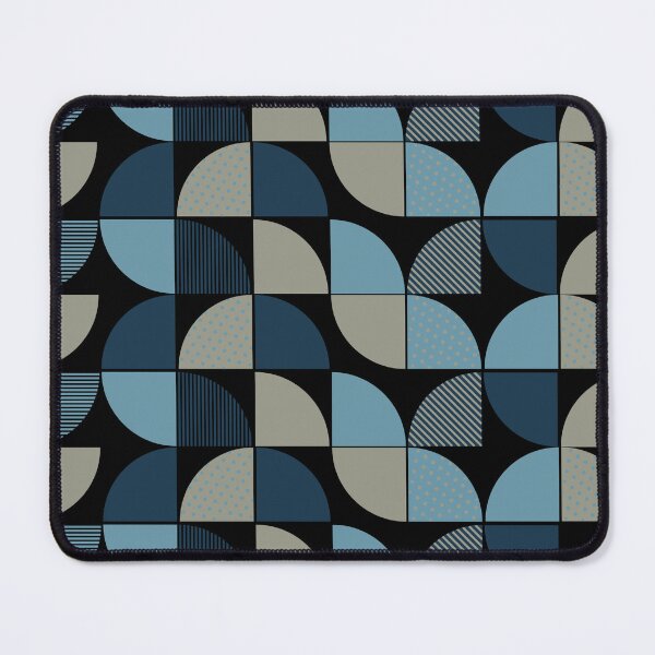 Item preview, Mid Century Modern Slate Blue and Taupe Geometric Pattern designed and sold by Jyoti Digital Artist.