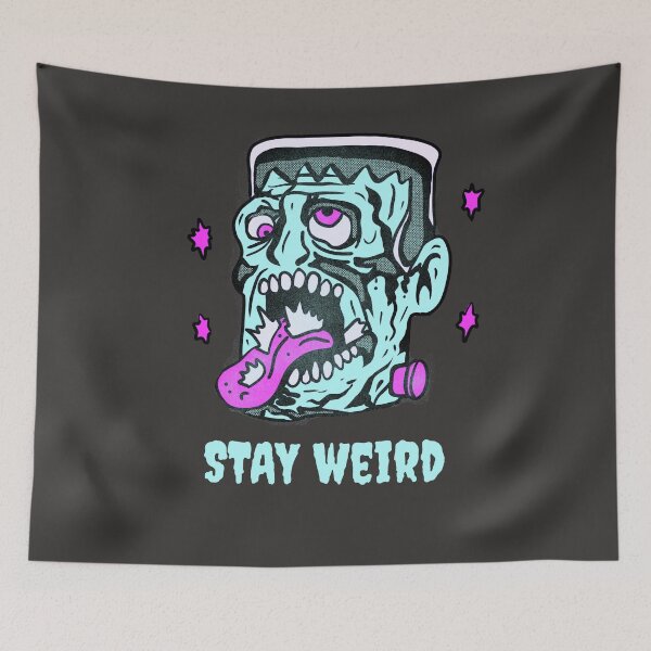 Item preview, Funny Frankenstein Stay Weird Classic Horror Illustration designed and sold by beboplab.
