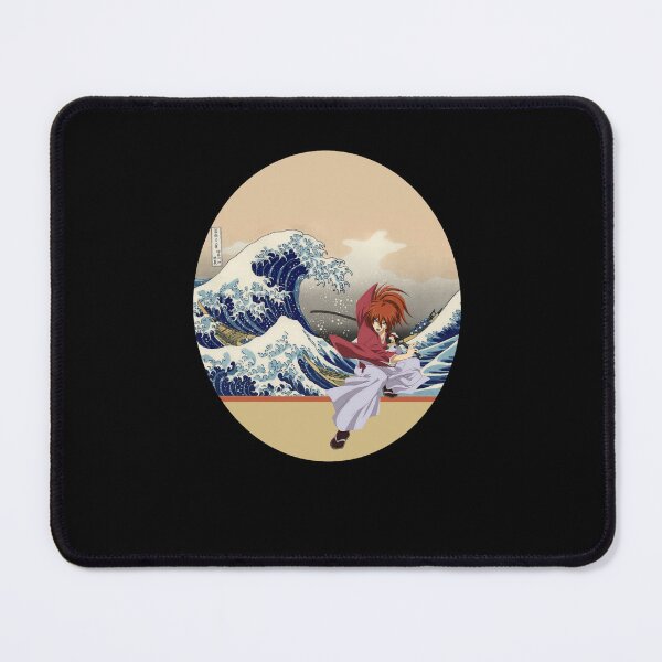 Item preview, Rouruni Kenshin in front the great wave of kanagawa Essential designed and sold by penilopkgb.
