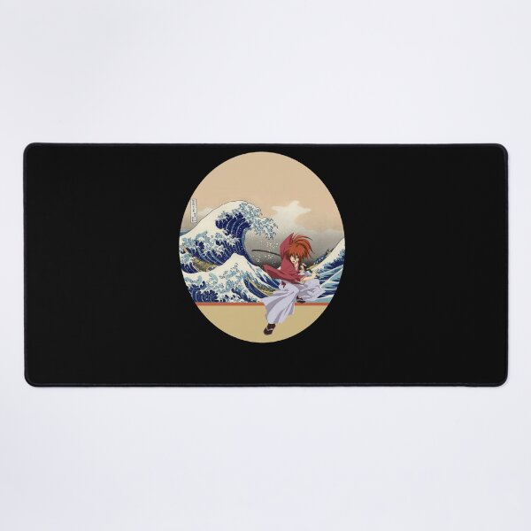 Item preview, Rouruni Kenshin in front the great wave of kanagawa Essential designed and sold by penilopkgb.