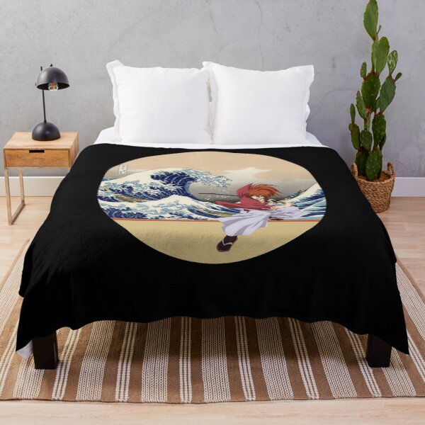 Item preview, Rouruni Kenshin in front the great wave of kanagawa Essential designed and sold by penilopkgb.