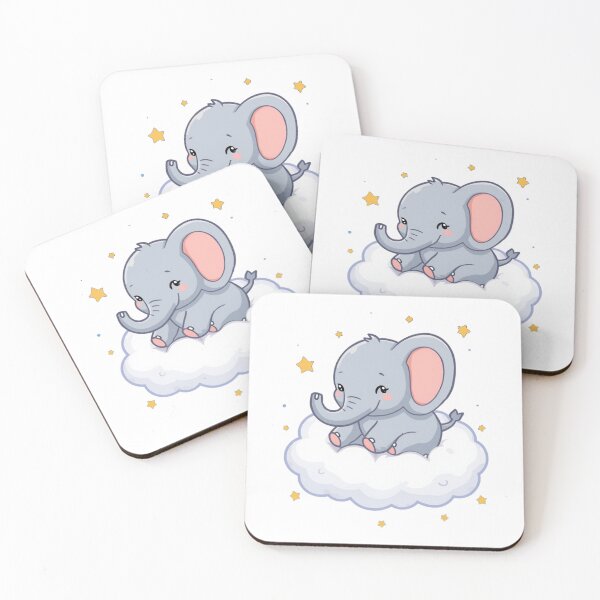 Item preview, Sweet Kawaii Elephant, Sleeping on Cloud - Dreamy Sky Style designed and sold by DigitfanStudio.