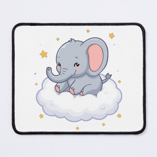 Item preview, Sweet Kawaii Elephant, Sleeping on Cloud - Dreamy Sky Style designed and sold by DigitfanStudio.