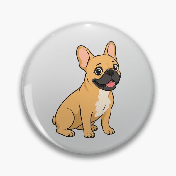 Item preview, Image of a cheerful French Bulldog in cartoon style designed and sold by Stef Ringoot, cartoons and illustrations.