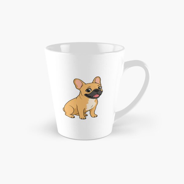 Artikelvorschau, Bild einer fröhlichen französischen Bulldogge im Cartoon-Stil entworfen und verkauft von Stef Ringoot, cartoons and illustrations.