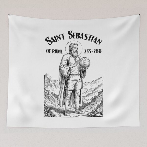 Item preview, Volleyball Player Funny Patron Saint Sebastian Sport designed and sold by GrandeDuc.