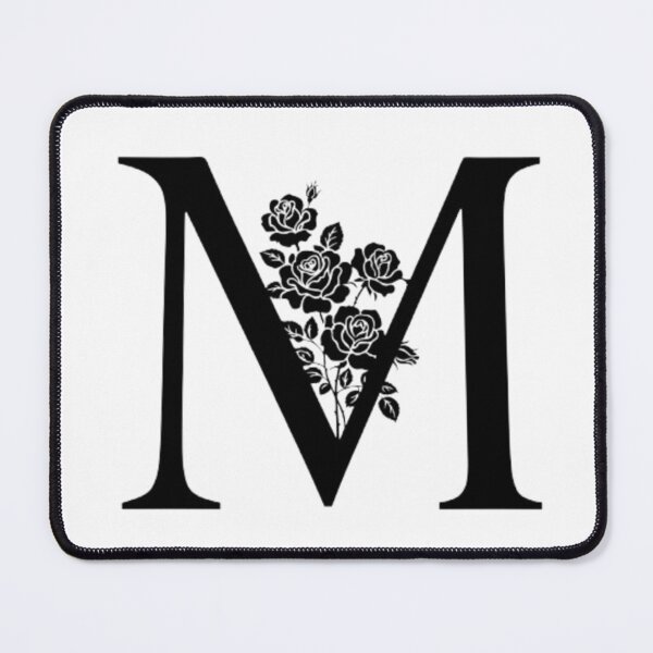 Item preview, Elegant Split Monogram Letter M Floral Roses Graphic designed and sold by smartlogo_factory.