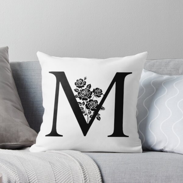 Item preview, Elegant Split Monogram Letter M Floral Roses Graphic designed and sold by TeeDesignMaster.