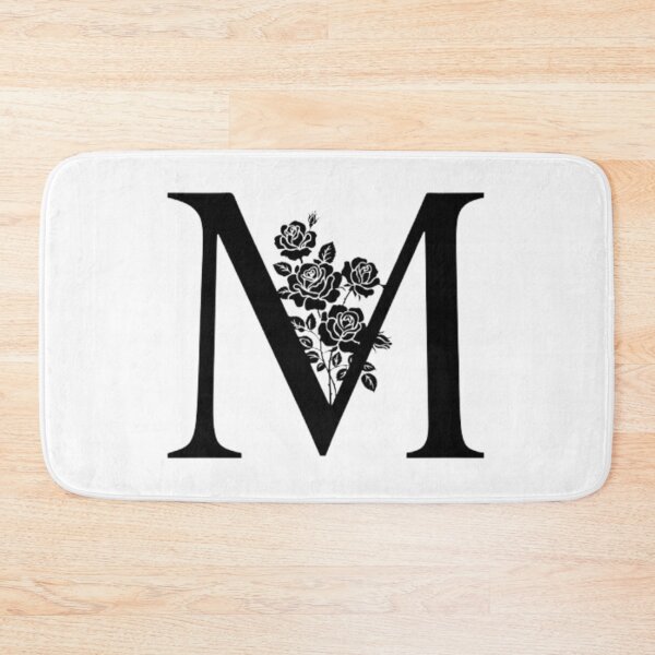 Item preview, Elegant Split Monogram Letter M Floral Roses Graphic designed and sold by TeeDesignMaster.