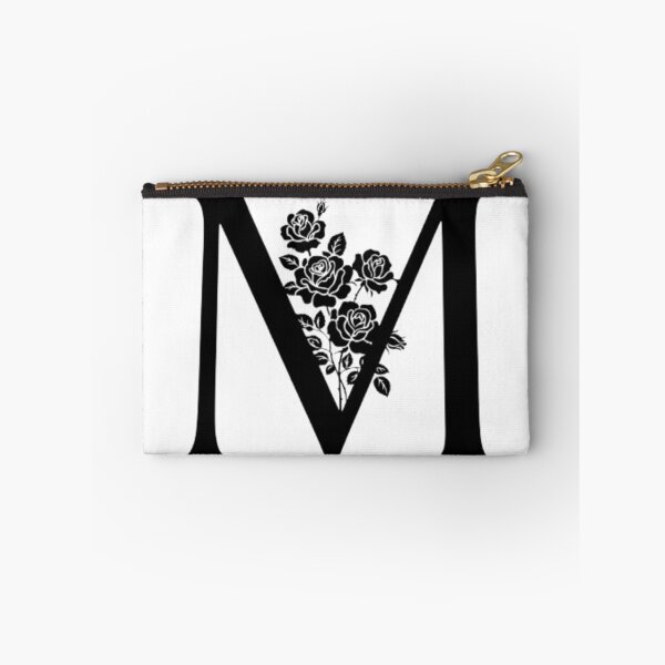 Item preview, Elegant Split Monogram Letter M Floral Roses Graphic designed and sold by TeeDesignMaster.