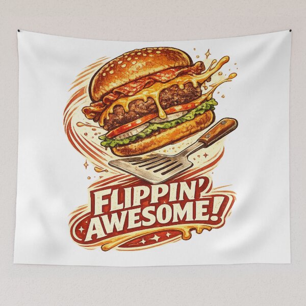 Item preview, Flippin Awesome: Playful Humor Spatula Burger Comedy Design designed and sold by irfanshikh.