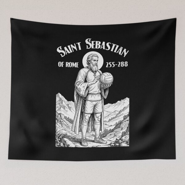 Item preview, Volleyball Player Funny Patron Saint Sebastian Sport designed and sold by GrandeDuc.