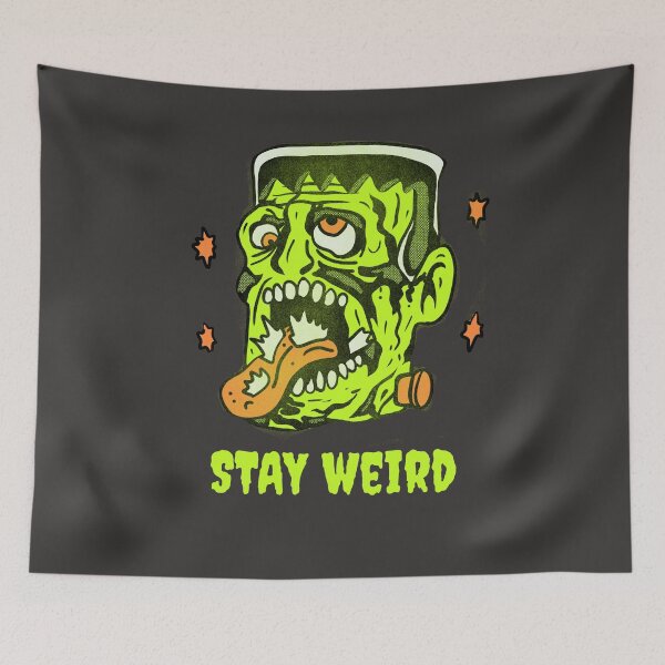 Item preview, Funny Frankenstein Stay Weird Classic Horror Illustration designed and sold by beboplab.