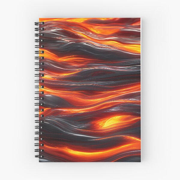 Item preview, Glowing Magma River Liquid Lava Wave Pattern designed and sold by Aimaniia666.
