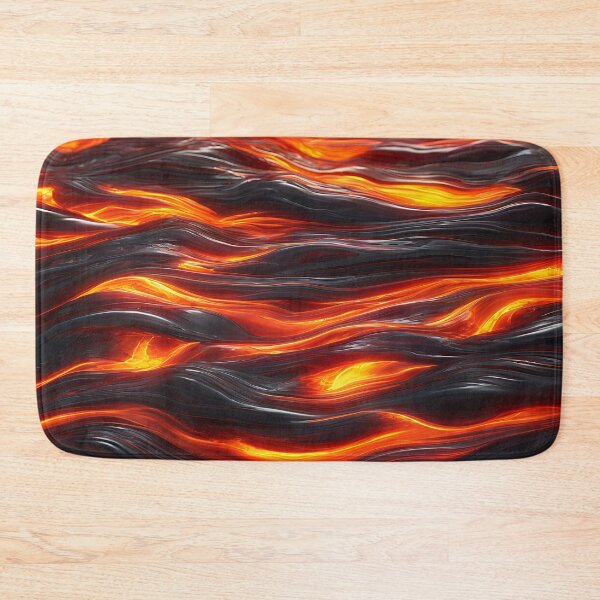 Item preview, Glowing Magma River Liquid Lava Wave Pattern designed and sold by Aimaniia666.