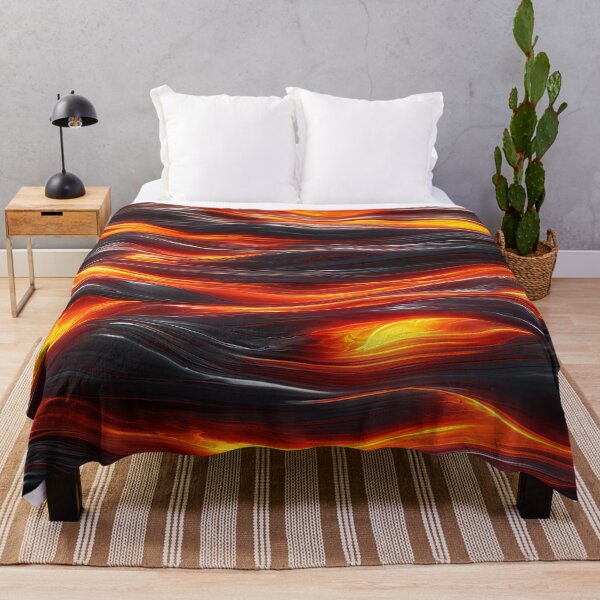 Item preview, Glowing Magma River Liquid Lava Wave Pattern designed and sold by Aimaniia666.
