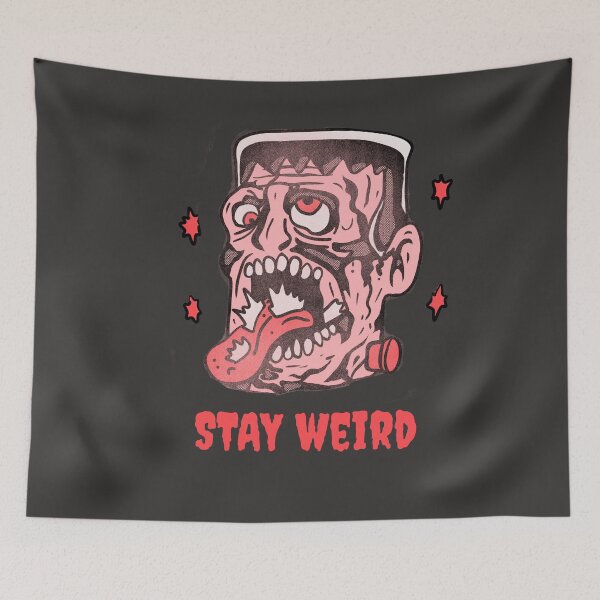 Item preview, Funny Frankenstein Stay Weird Classic Horror Illustration designed and sold by beboplab.