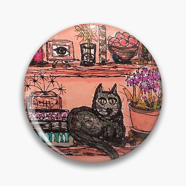 Item preview, Bookshelf with Cat and Boho Ephemera designed and sold by OtherworldlyIdeas.